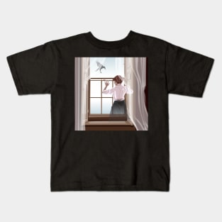 Woman at the Window Kids T-Shirt